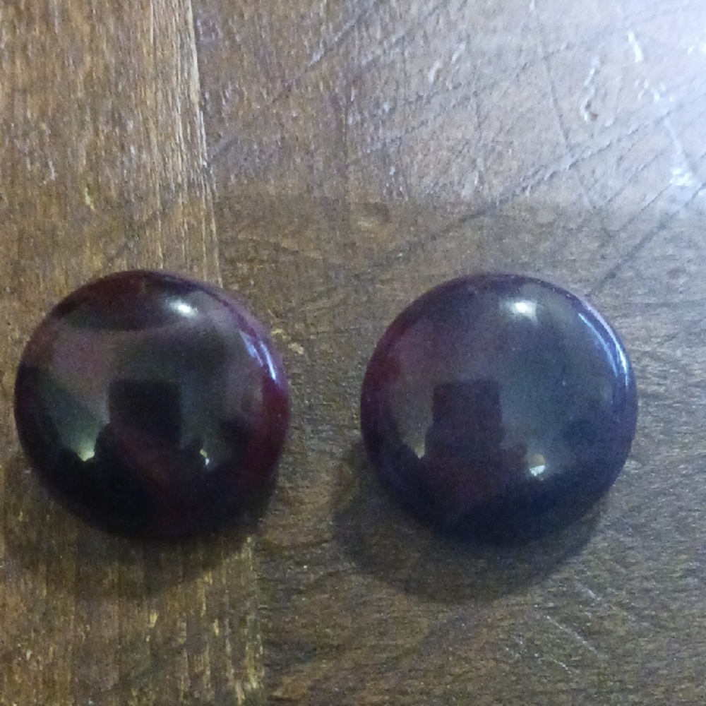 Dark Purple Clip-on Earrings